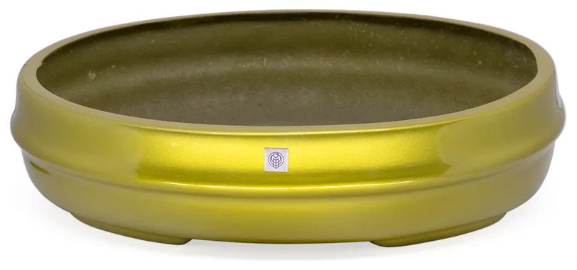 Vaso Bacia Decorativo Osaka Dourado M 11,5x44x36 cm - D'Rossi