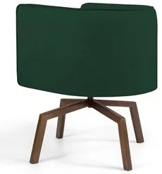 Kit 2 Poltronas Decorativas Base Ka Madeira Betina C-117 Linho Verde M