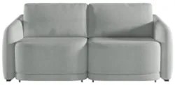 Sofá Cama Casal para Sala 236cm Polska Z08 Boucle Cinza Claro - Mpozen
