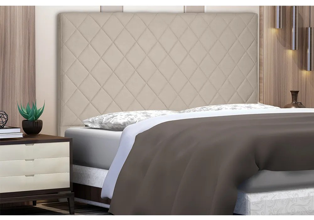 Cabeceira Dubai Para Cama Box Casal 140 cm Suede Bege - D'Rossi