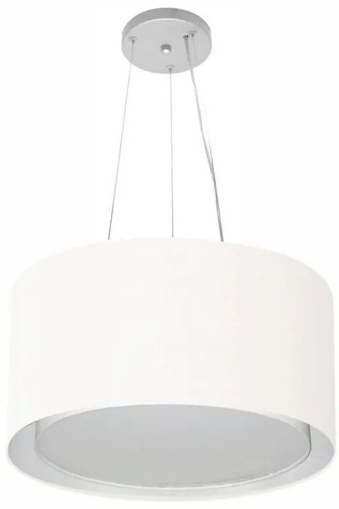 Lustre Pendente Cilíndrico Duplo Vivare Md-4123 Cúpula em Tecido 40x25cm - Bivolt