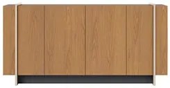 Balcão Aparador Buffet 4 Portas 160cm Copacabana Freijó/Dourado - Coli