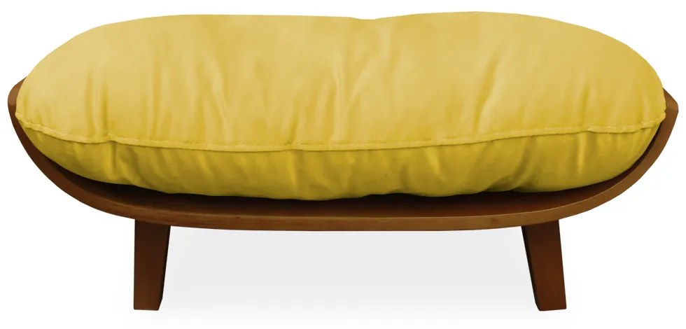 Cama Pet Costela para Cães e Gatos Almofadada Suede Amarelo