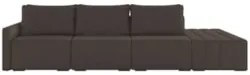 Sofá Ilha Modular com Puff para Sala Living 312cm Georgia Z08 Veludo M