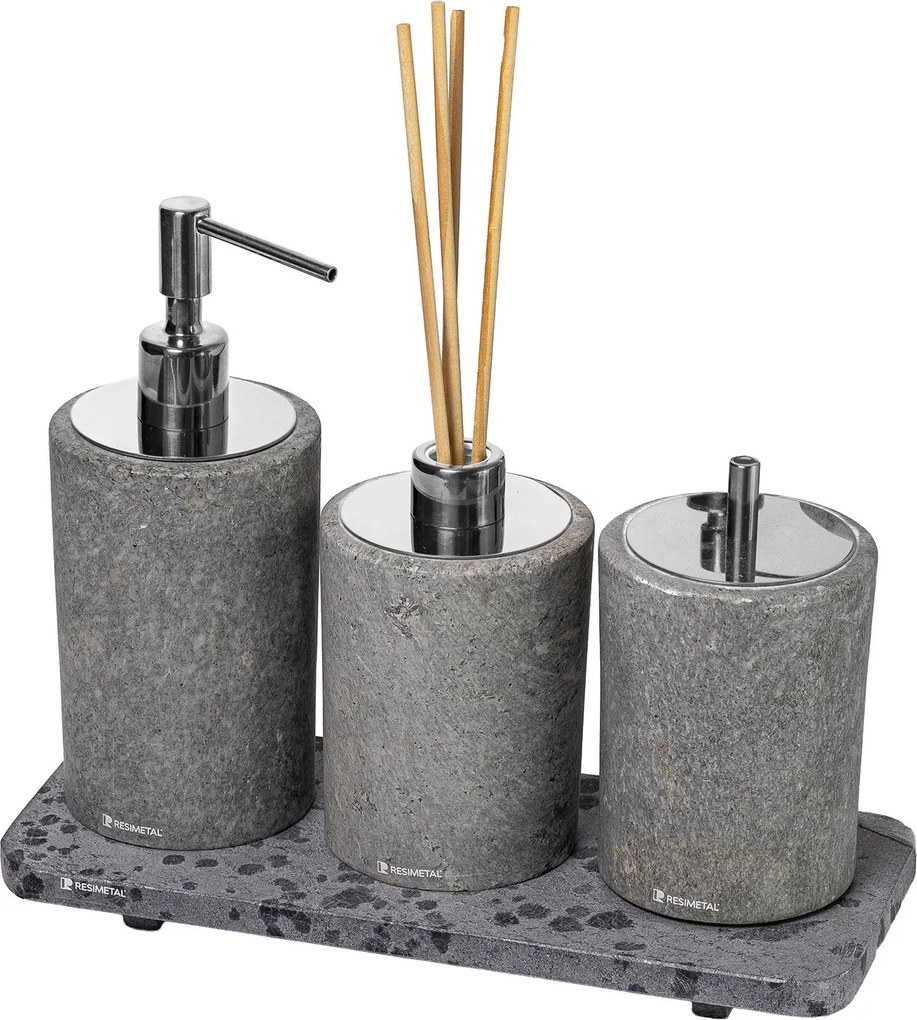 Conjunto Banheiro 3 Pçs Petra - Cromado Cromado