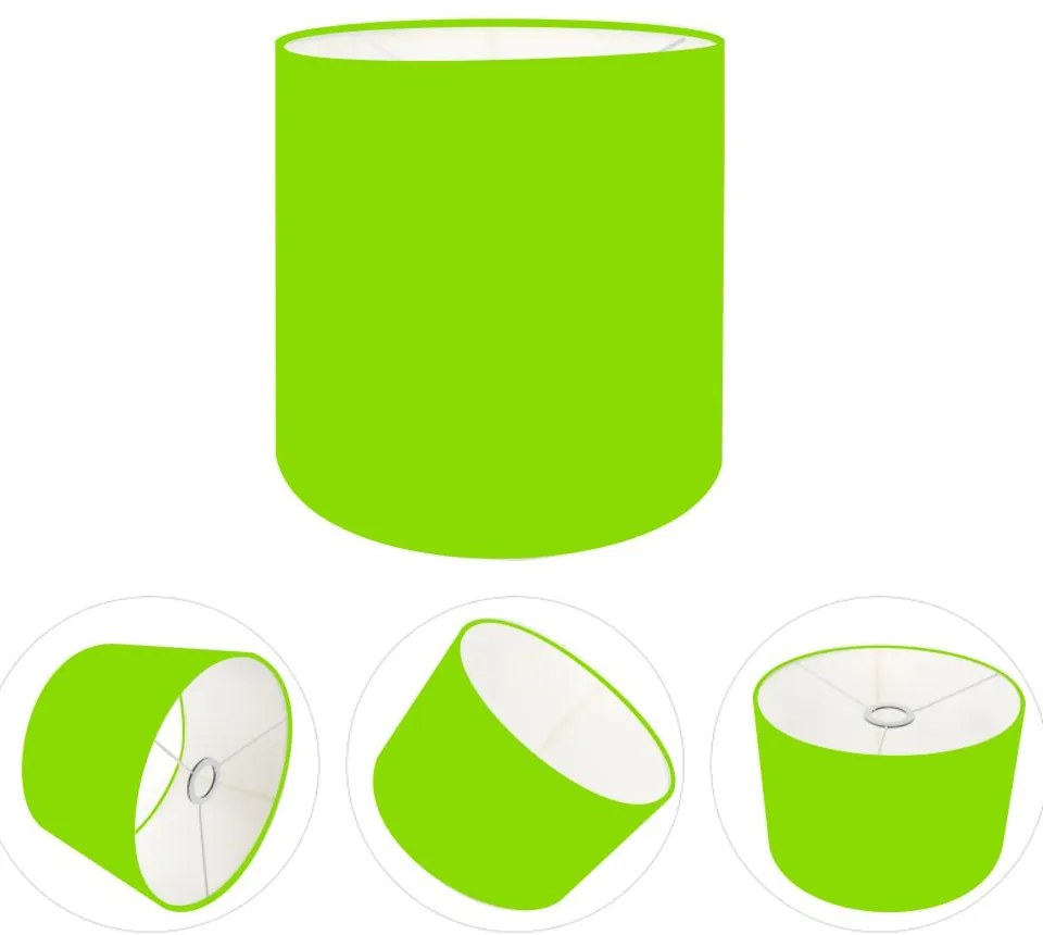 Cúpula Abajur Cilíndrica Cp-7005 Ø18x18cm Verde Limão