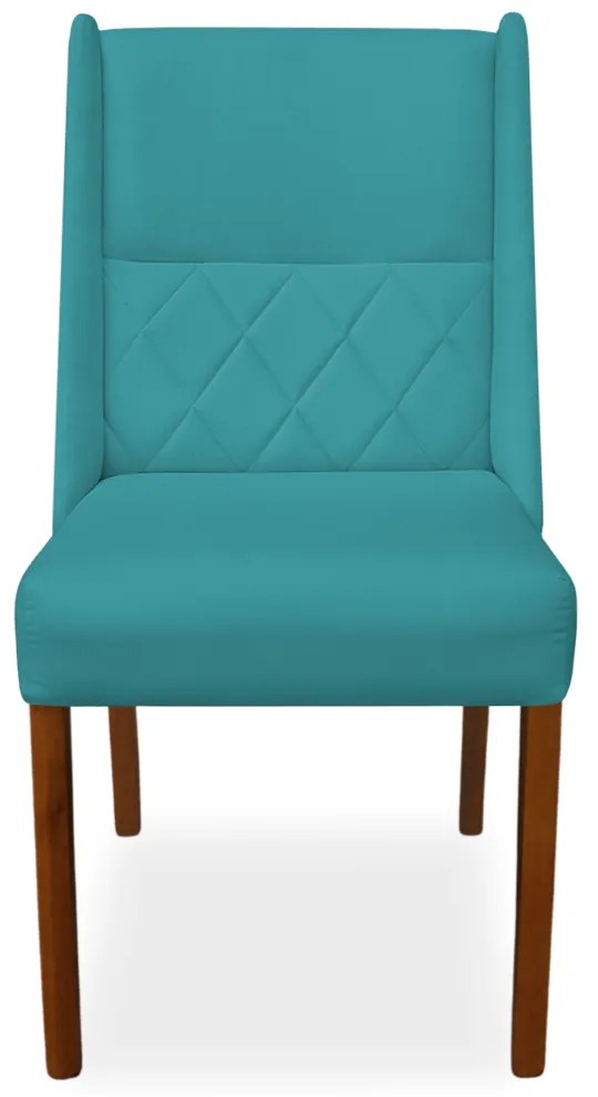 Cadeira de Jantar Lecce Veludo Azul Tiffany