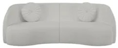 Sofá Decorativo com Almofadas 4 Lugares 318cm Tressê Zion Z32 Linho Cr