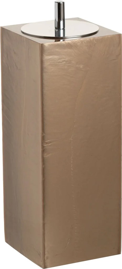 Porta Escova de Dentes Resina Champagne - Cromado