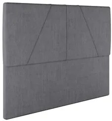 Cama Casal com Cabeceira 145cm Pés Metálicos Elisa S05 Veludo Cinza -