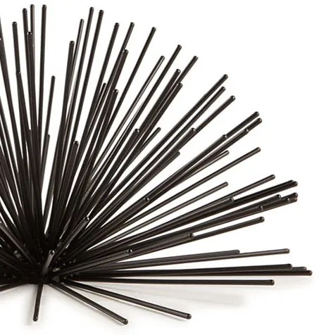 Enfeite Decorativo "Ourico" Em Metal Preto 13,5x26 Cm - D'Rossi