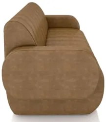 Sofá 2 Lugares 188cm Sala de Estar Munik Sintético Camel Z08 - Mpozena