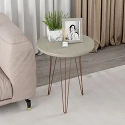 Conjunto Mesas de Centro Redondas Evolution Base Aço Off White - Patri