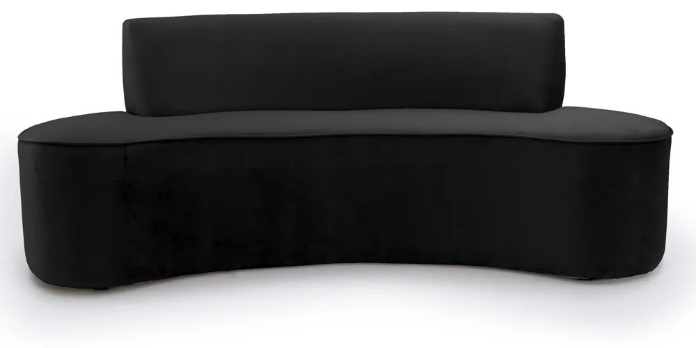 Sofá 4 Lugares Porto D07 230cm para Sala Living Veludo Preto - D'Rossi