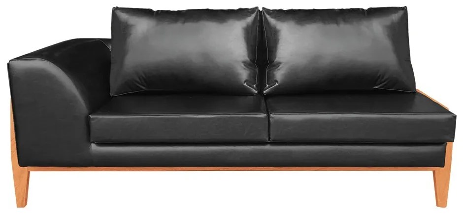 SOFA 2 LUGARES JUDY CORANO BASE MADEIRA DROSSI - Preto