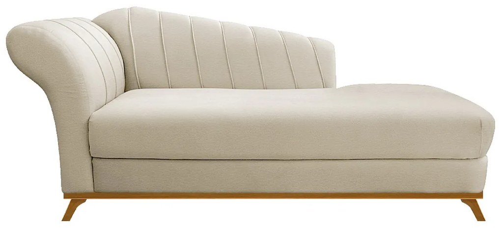Recamier Vanessa 185cm Lado Direito Corano Bege - ADJ Decor