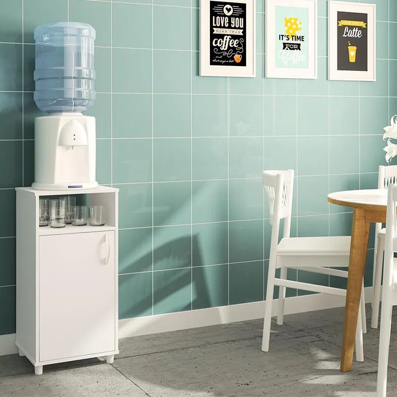 Balcão Para Água Bebedouro Cozinha 1 Porta - Branco