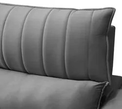 Sofá Retrátil 3 Lugares com Porta Copo 250cm Andes F05 Veludo Cinza -