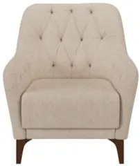 Poltrona Decorativa para Sala de Estar com Capitonê Pietà Z32 Linho Cr