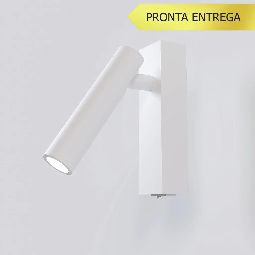 Arandela Focco Articulado 2,5X6,7X12Cm Led 2W 3000K Com Interruptor -... (PRETO)