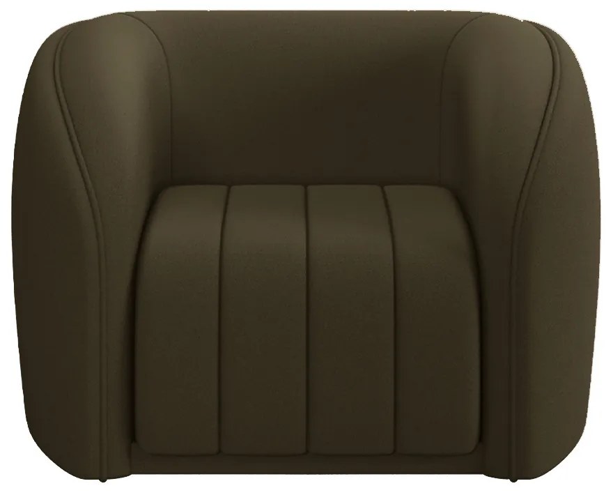 Poltrona Decorativa Sala de Estar Adam Veludo Marrom G45 - Gran Belo