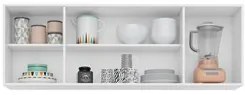 Armário Aéreo Panamá e Balcão Gabinete Áustria com Pia Inox 160cm Bran