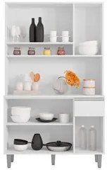 Kit Cozinha Compacta 105cm Com 6 Portas 1 Gaveta Márcia Branco - AJL M