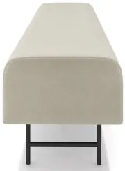 Puff Recamier Decorativo Pés em Ferro 140cm Dublin Z37 Veludo Bege - M