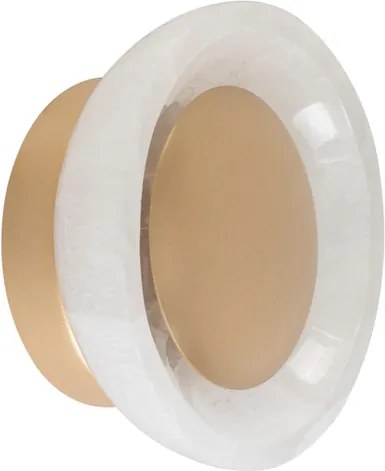 Arandela Led Rocha E Metal Dourado 4W 3000K 15Cm Kalida