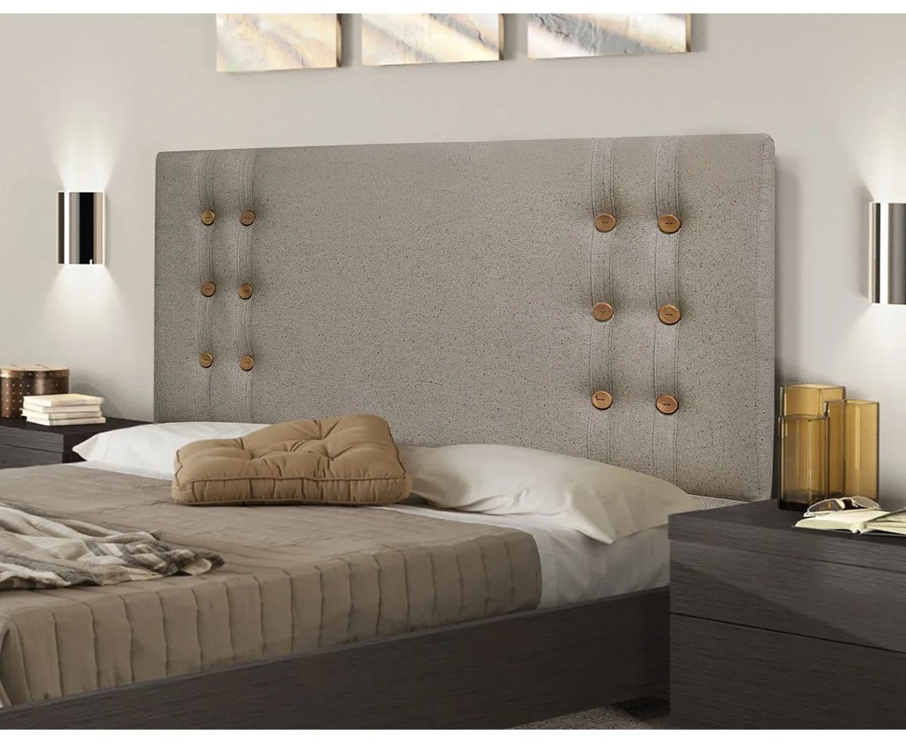 Cabeceira Estofada Santorini 160cm Queen Size Linho - ADJ Decor