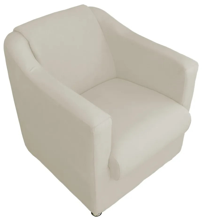 Poltrona Decorativa Cecilia Suede Bege
