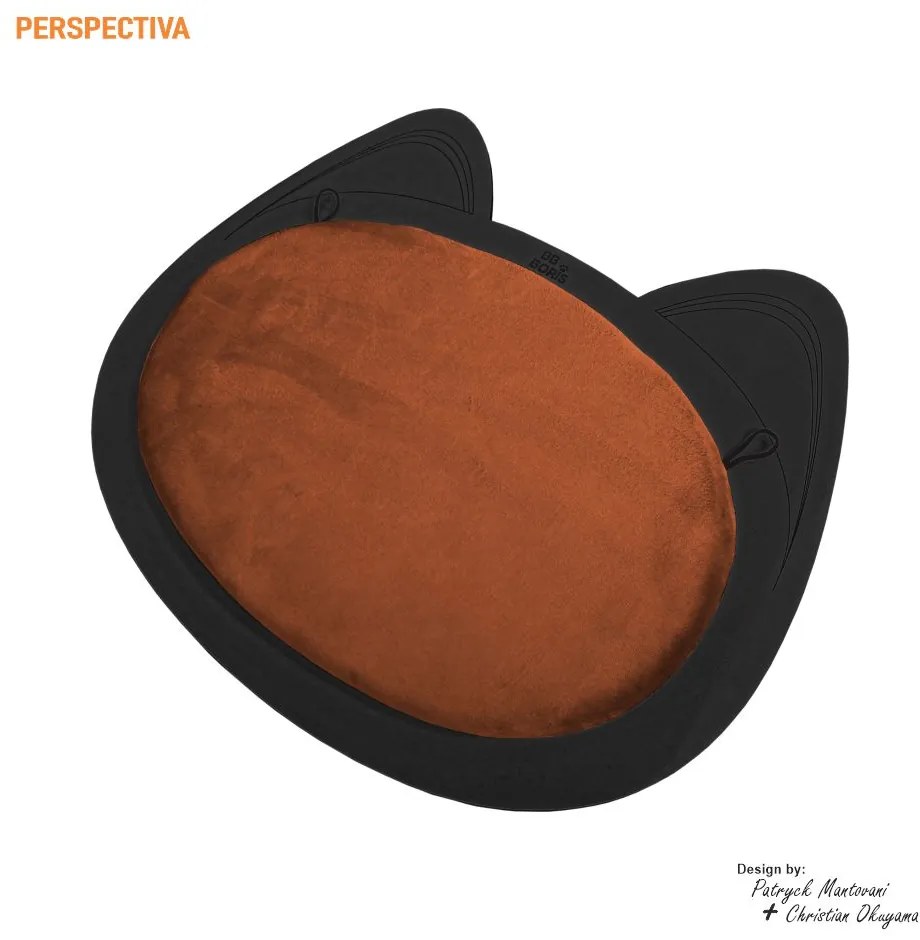 Arranhador de Parede para Gatos B100 Preto/Terracota - Sheep Estofados - Preto