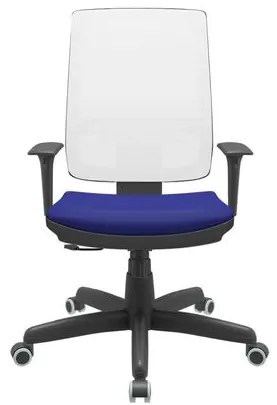 Cadeira Office Brizza Tela Branca Assento Aero Preto RelaxPlax Base Standard 120cm - 63886 Sun House