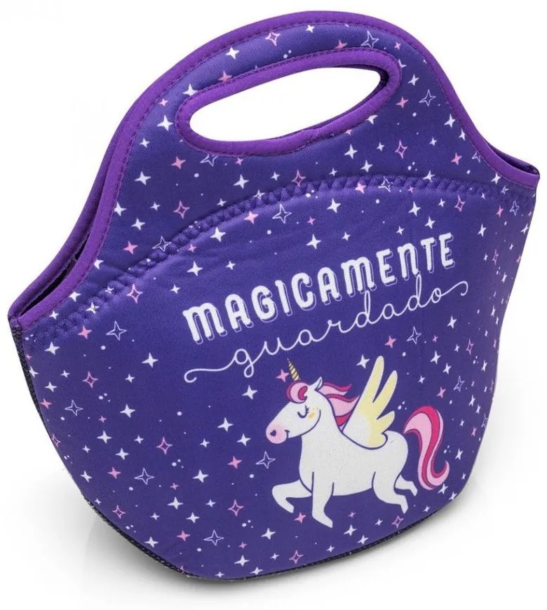 Lancheira Bolsa Unicórnio - Roxo