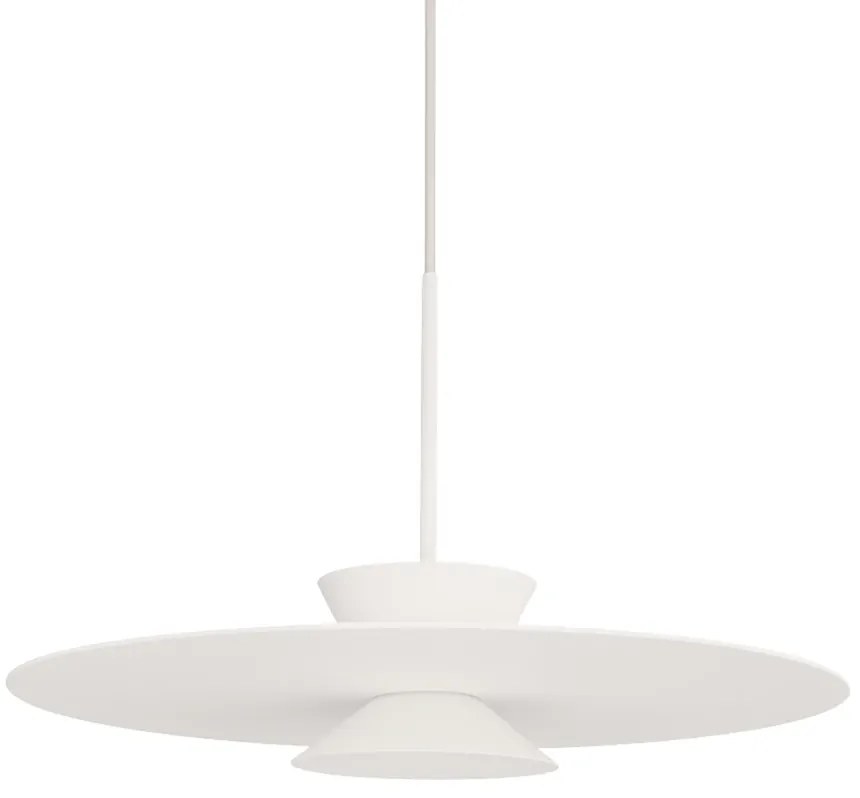 Pendente Tule Ø60X25Cm 1Xmr16 - Usina 25120/60 (BT - Branco Texturizado, PT - Preto Texturizado)