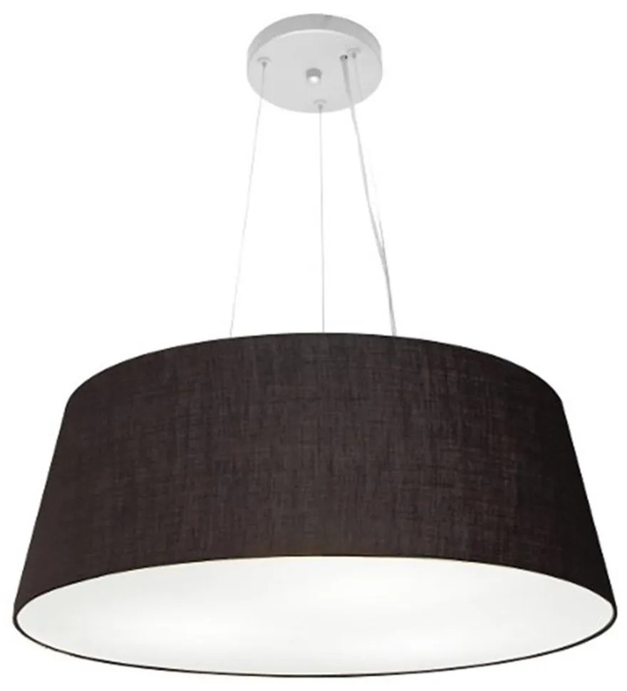 Lustre Pendente Cone Md-4002 Cúpula em Tecido 21/60x50cm Preto - Bivolt