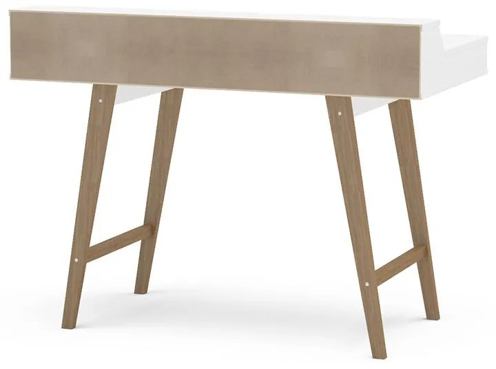 Mesa De Escritório Hannover 1,10m 4 Nichos - Branco