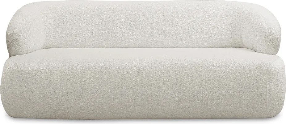 Poltrona Namoradeira 150cm Decorativa Charlote Sala de Estar Pés em Madeira Bouclê Off White G88 - Gran Belo