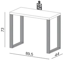 Mesa Escritório Estilo Industrial F11 Freijó/Preto Fosco - Pradel