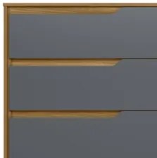 Cômoda Para Quarto 8 Gavetas 147cm Parma Z17 Freijó/Cinza - Mpozenato