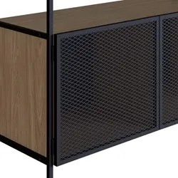 Balcão Buffet Para Sala de Jantar 2 Portas Pés Metálicos York Hanover/