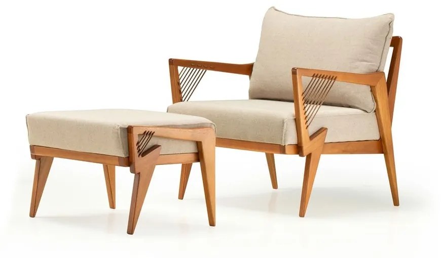 Poltrona Hilluna Detalhes em Cordão Recouro Madeira Eucalipto Design Artesanal