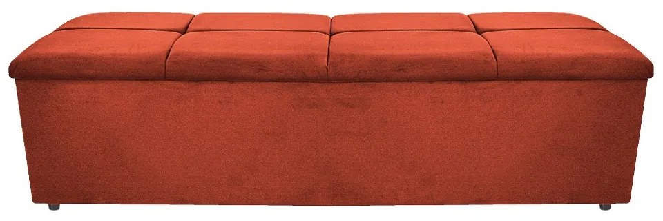Calçadeira Munique 140 cm Casal Suede Terracota - ADJ Decor