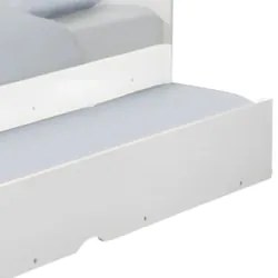 Cama Solteiro Infantil Com Auxiliar 188x88cm Nuvens K06 - Mpozenato