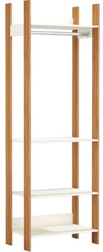 Closet 1 Torre Olimpo 74 cm (LARG) Off White Brilho com Freijo Fosco - 52860 Sun House