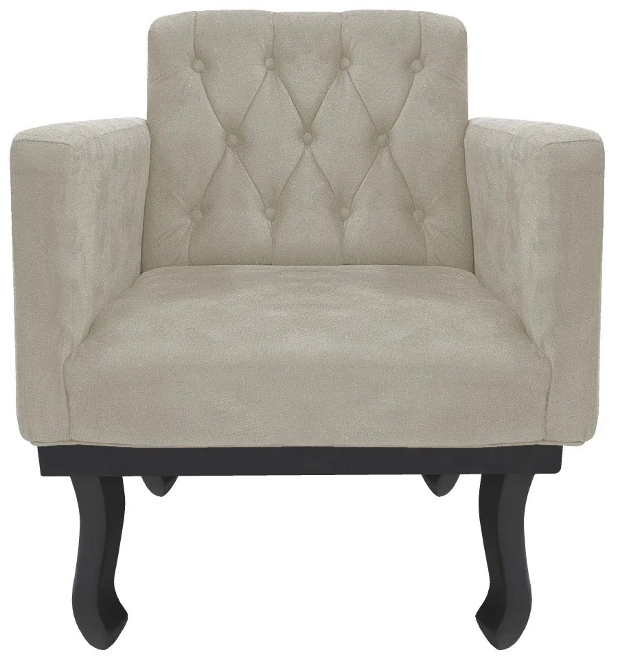Kit Diva Recamier Azura 185cm Lado Esquerdo e 02 Poltronas Classic Linho - ADJ Decor