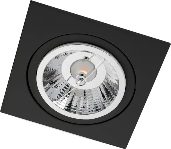 Plafon De Embutir Quadrado Aluminio 1,8X15,7Cm Delfi - PRETO