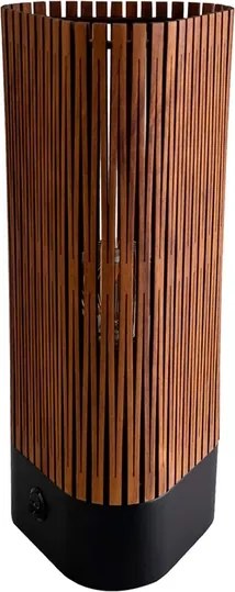 Luminaria De Mesa Madeira Imbuia Living Hinges