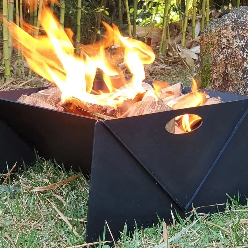 Lareira Portátil Tipo Arado Para Ambientes Externos Jardim Lenheiro Braseiro