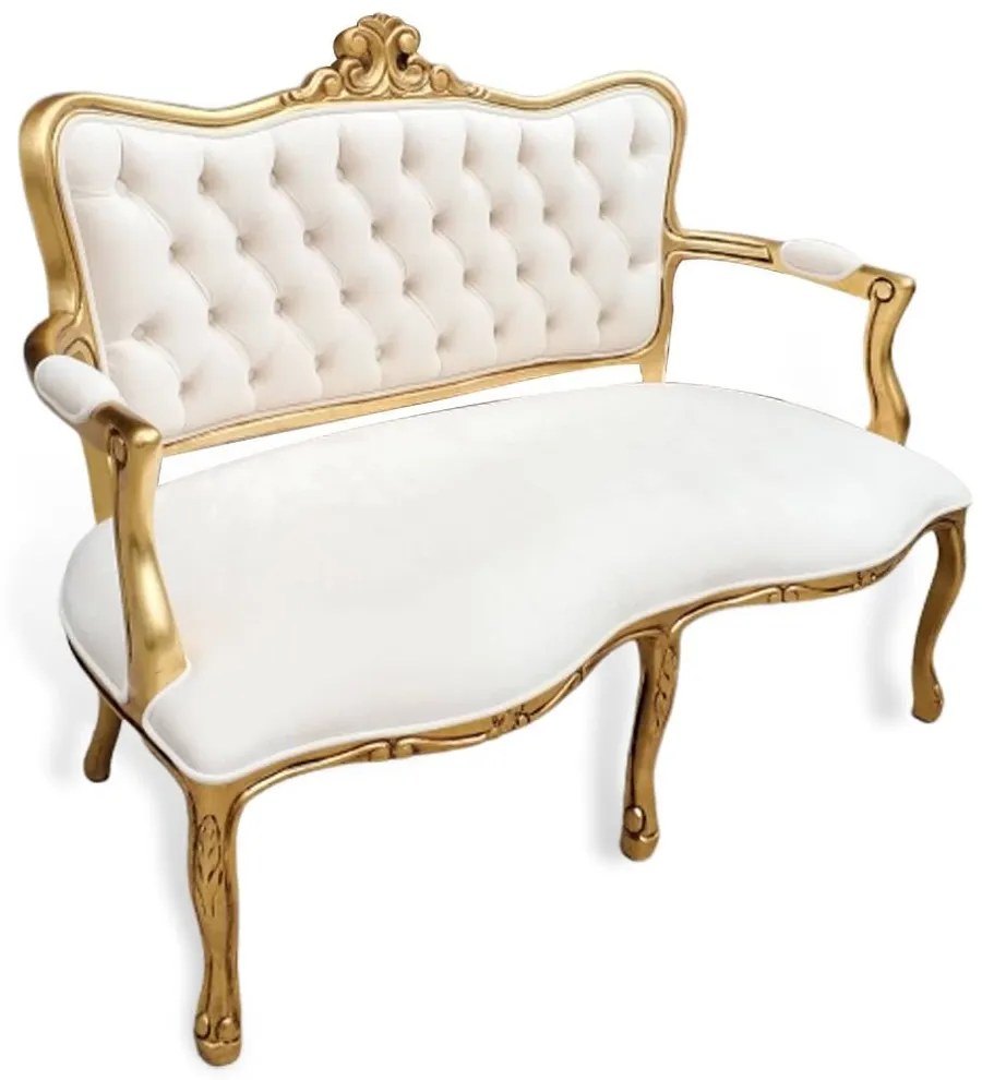 Namoradeira Clássica 2 Lugares Capitonê Design de Luxo Peça Artesanal